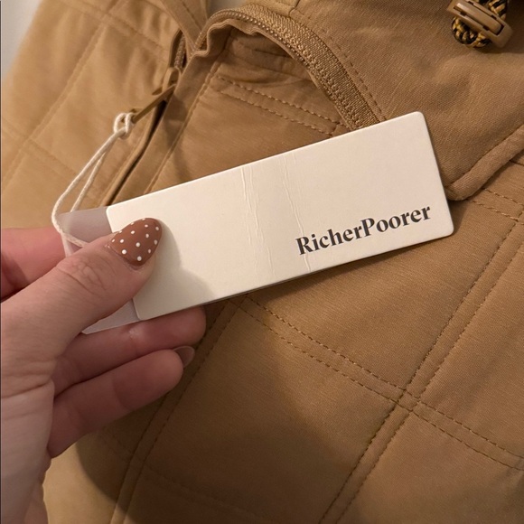 Richer Poorer Modal Quilted Bomber Hooded Jacket SZ Medium - Picture 5 of 5